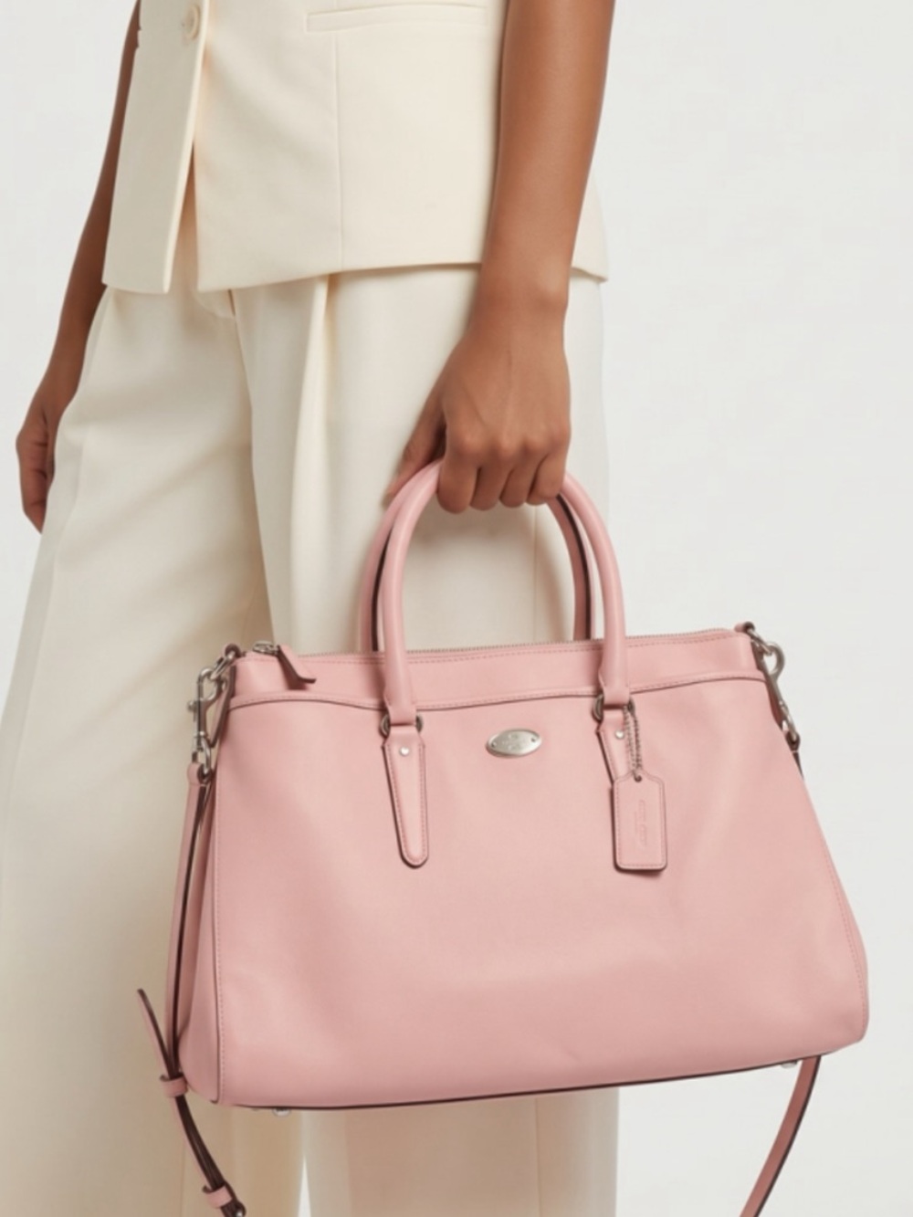 Authentic COACH Morgan Pebble Leather Satchel / Tote - Blushn